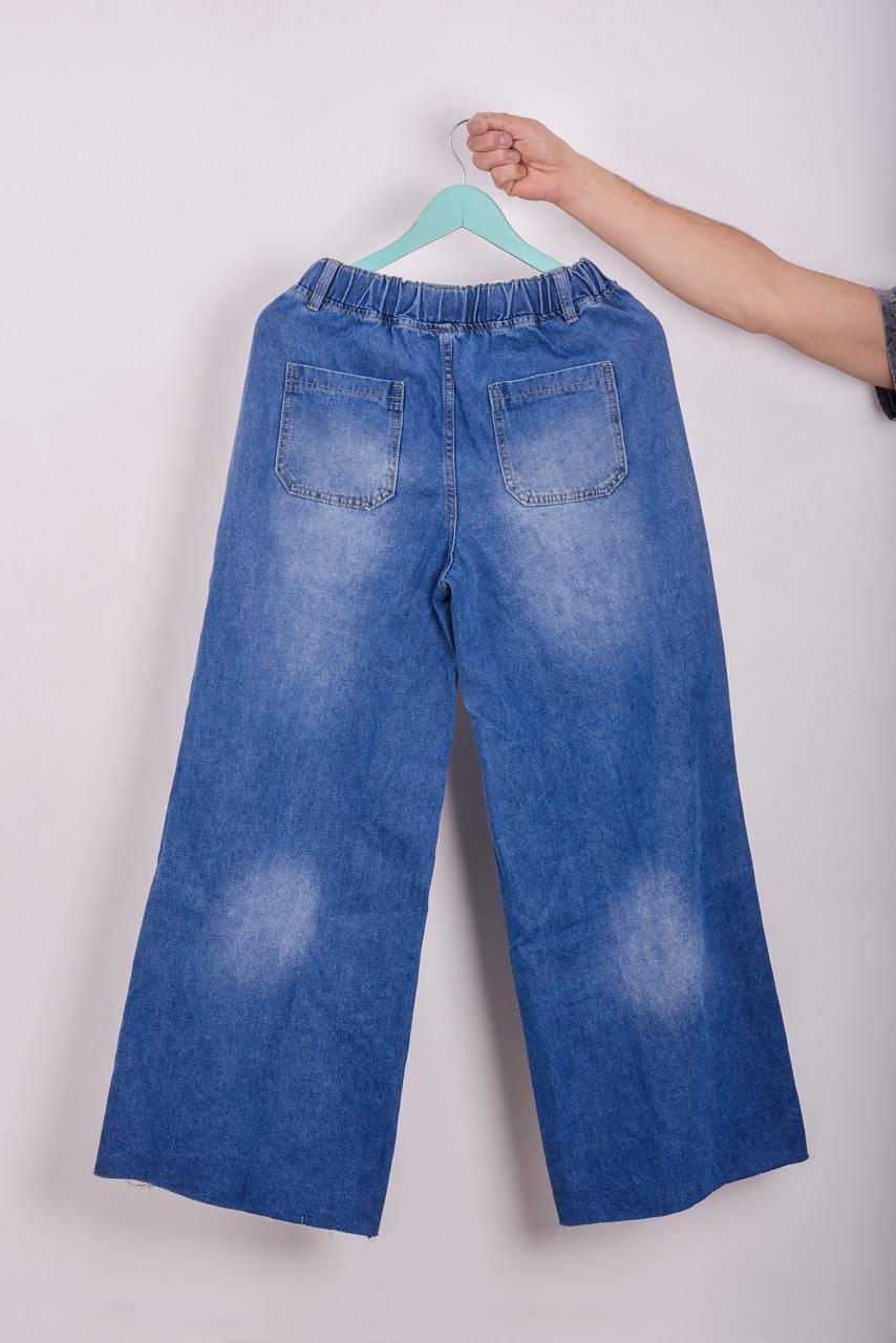 Pantalones Denim Wide-Leg 'Aura Street' - Vintage Wash - Imagen 3