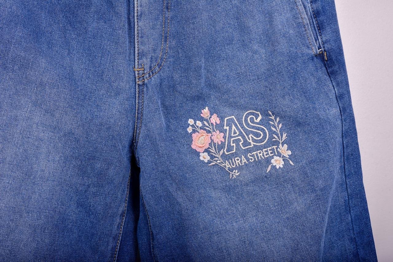 Pantalones Denim Wide-Leg 'Aura Street' - Vintage Wash - Imagen 2