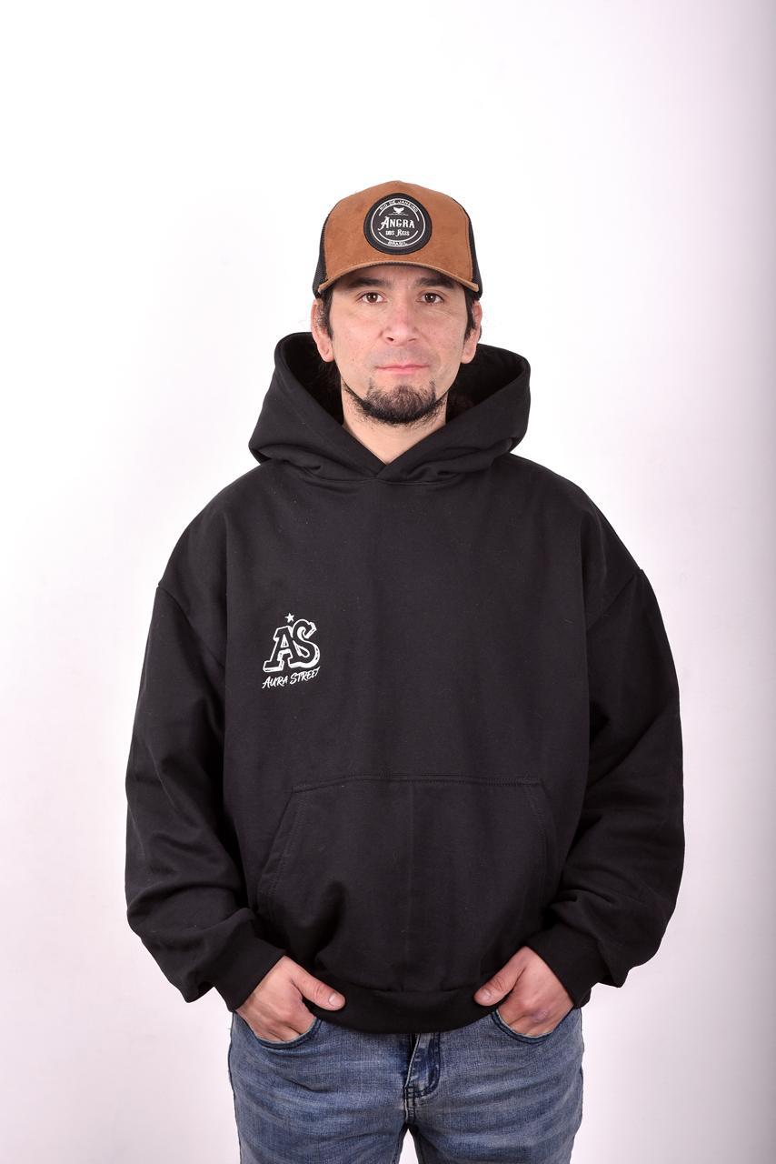 Polerón Hoodie Oversize 'Aura Street' - Black Minimalist Edition