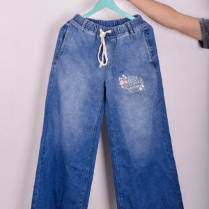 Pantalones Denim Wide-Leg 'Aura Street' - Vintage Wash